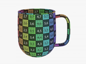 Coffee mug with handle 02 3Dモデル