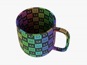 Coffee mug with handle 02 3Dモデル