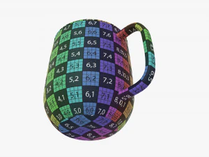 Coffee mug with handle 02 3D Model