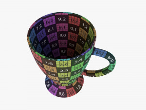 Coffee mug with handle 03 3D 模型