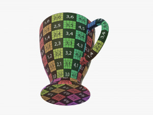 Coffee mug with handle 03 3D 模型