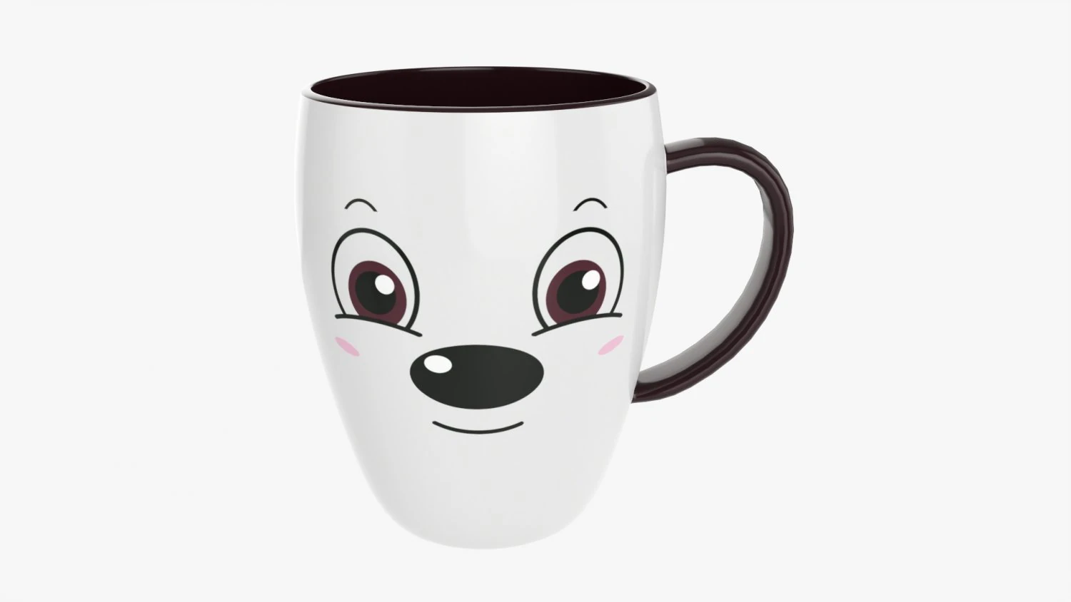 Coffee mug with handle 04 3D Model .c4d .max .obj .3ds .fbx .stl .blend 