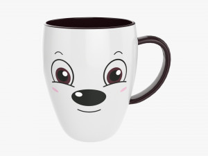 Coffee mug with handle 04 3D Model