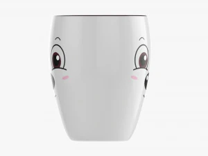 Coffee mug with handle 04 3D Model