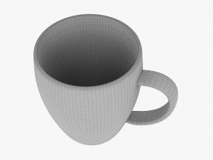 Coffee mug with handle 04 3D Model