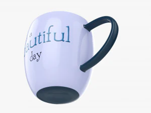 Coffee mug with handle 05 3D Model