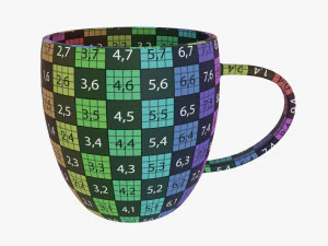 Coffee mug with handle 05 3D Model