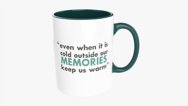 Coffee mug with handle 06 3D Model .c4d .max .obj .3ds .fbx .stl .blend 