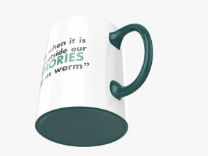Coffee mug with handle 06 3D Model
