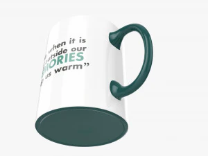 Caneca de caf&eacute; com al&ccedil;a 06 Modelo 3D