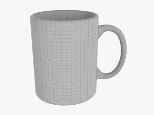 Caneca de caf&eacute; com al&ccedil;a 06 Modelo 3D