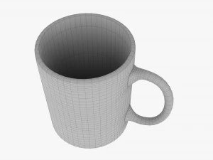 Caneca de caf&eacute; com al&ccedil;a 06 Modelo 3D