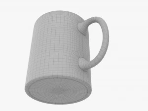 Caneca de caf&eacute; com al&ccedil;a 06 Modelo 3D