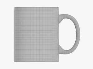 Coffee mug with handle 06 3D Model