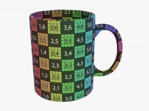 Caneca de caf&eacute; com al&ccedil;a 06 Modelo 3D