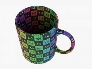 Coffee mug with handle 06 3D Model