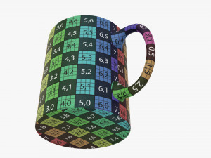 Coffee mug with handle 06 3D Model
