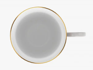 Caneca de caf&eacute; com al&ccedil;a 07 Modelo 3D