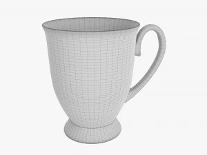 Caneca de caf&eacute; com al&ccedil;a 07 Modelo 3D