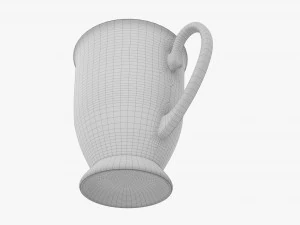 Caneca de caf&eacute; com al&ccedil;a 07 Modelo 3D