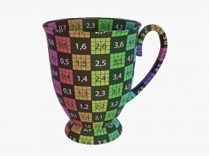 Coffee mug with handle 07 3D Модель