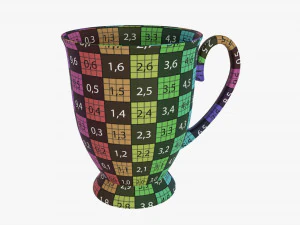 Caneca de caf&eacute; com al&ccedil;a 07 Modelo 3D