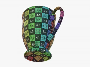 Caneca de caf&eacute; com al&ccedil;a 07 Modelo 3D