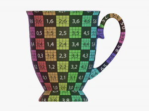 Caneca de caf&eacute; com al&ccedil;a 07 Modelo 3D