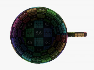 Caneca de caf&eacute; com al&ccedil;a 07 Modelo 3D