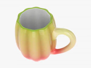 Coffee mug with handle 08 3D Model
