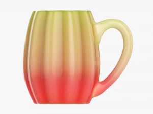 Coffee mug with handle 08 3D Model