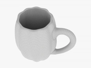 Coffee mug with handle 08 3D Model