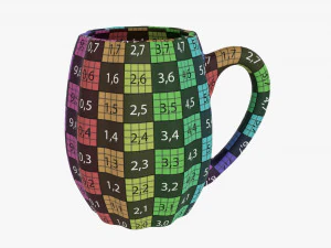 Coffee mug with handle 08 3D Model