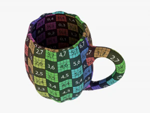 Coffee mug with handle 08 3D Model