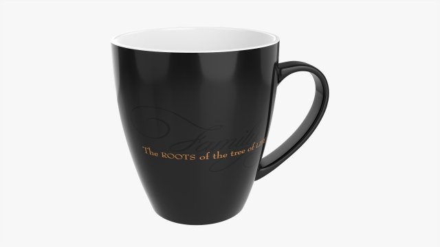 Coffee mug with handle 09 3D Model .c4d .max .obj .3ds .fbx .stl .blend 