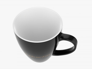 Coffee mug with handle 09 3D Model