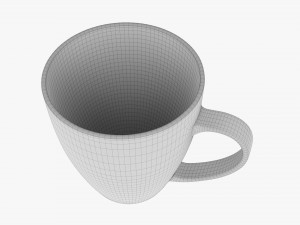 Coffee mug with handle 09 3D Model