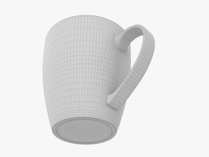 Coffee mug with handle 09 3D Model