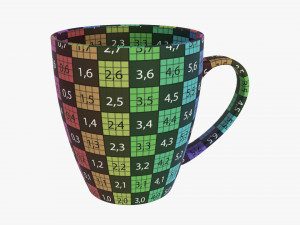 Coffee mug with handle 09 3D Model