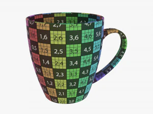 Coffee mug with handle 09 3D Model