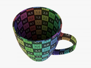 Coffee mug with handle 09 3D Model