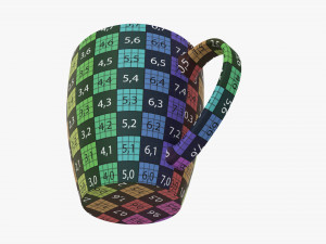 Coffee mug with handle 09 3D Model