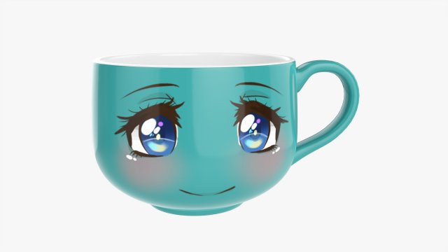 Coffee mug with handle 10 3D Model .c4d .max .obj .3ds .fbx .stl .blend 