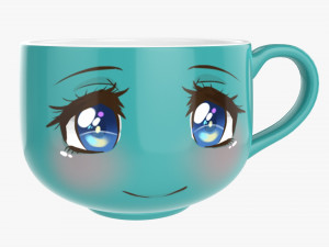 Coffee mug with handle 10 3D Model