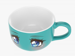 Coffee mug with handle 10 3D Model