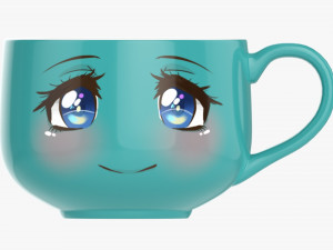 Coffee mug with handle 10 3D Model