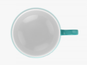 Coffee mug with handle 10 3D Model