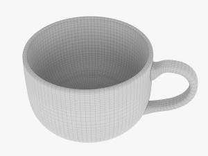 Coffee mug with handle 10 3D Model