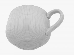 Coffee mug with handle 10 3D Model