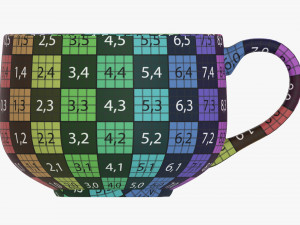Coffee mug with handle 10 3D Model